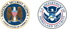US Department of Homeland Security and National Security Agency (NSA) logos