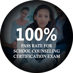 100% pass rate for school counseling certification exam