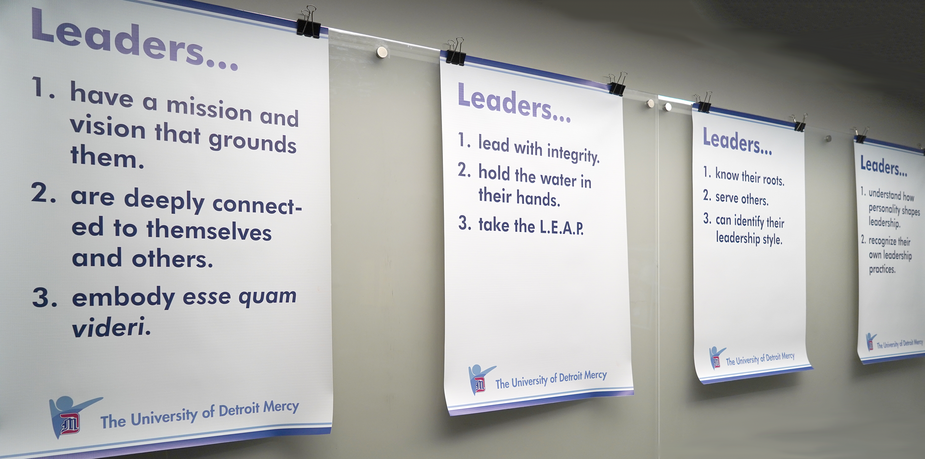 Several leadership posters