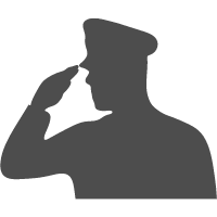 Military silhouette icon